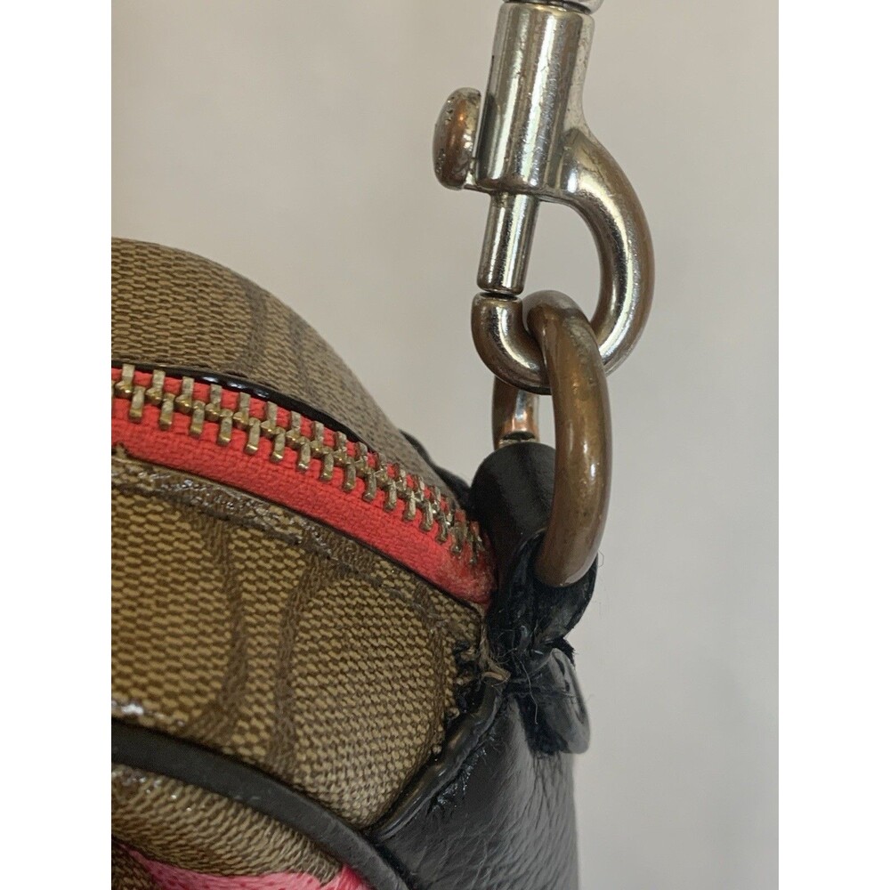 COACH Court Crossbody C5682 Signature Canvas  Vintage Rose Print Purse *READ* - Picture 14 of 16